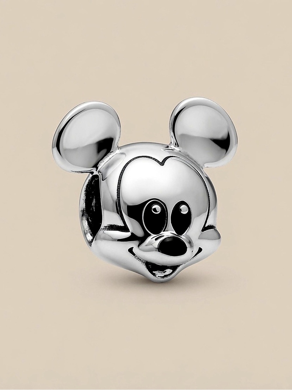 Sterling Silver Mickey Mouse Head Charm